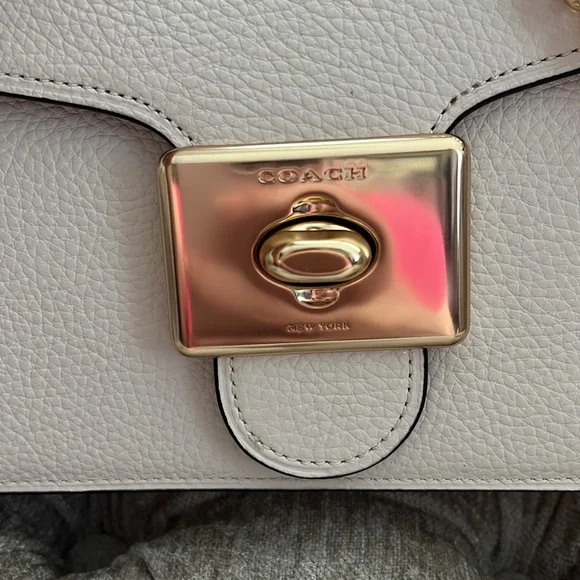 COACH Cassidy Crossbody in Chalk/Oxblood NWT - Picture 3 of 11